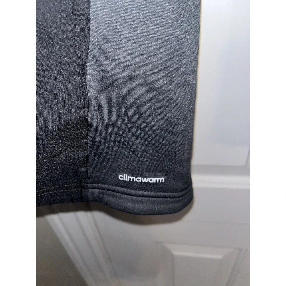 Adidas Black Climawarm Quarter Zip Hooded Sweater L